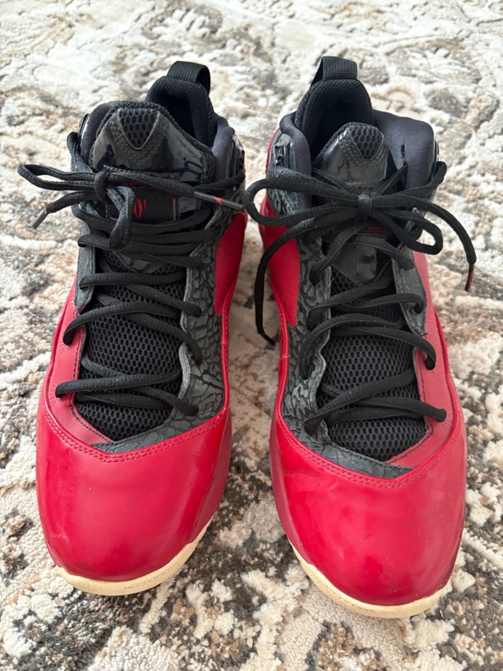 Jordan’s Men's Red and Black Athletic Sneakers